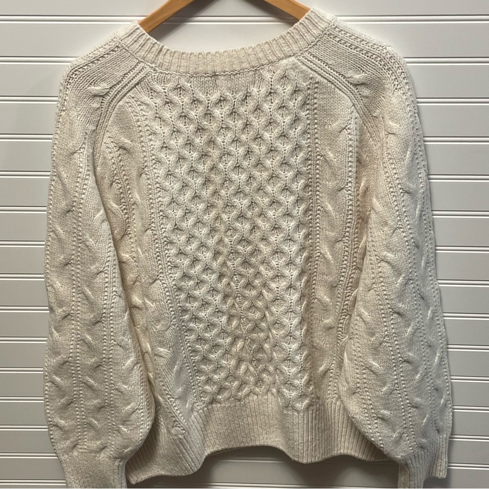 Universal Threads Cozy Cream Cable Knit Crew Sweater XXL - Picture 2 of 6